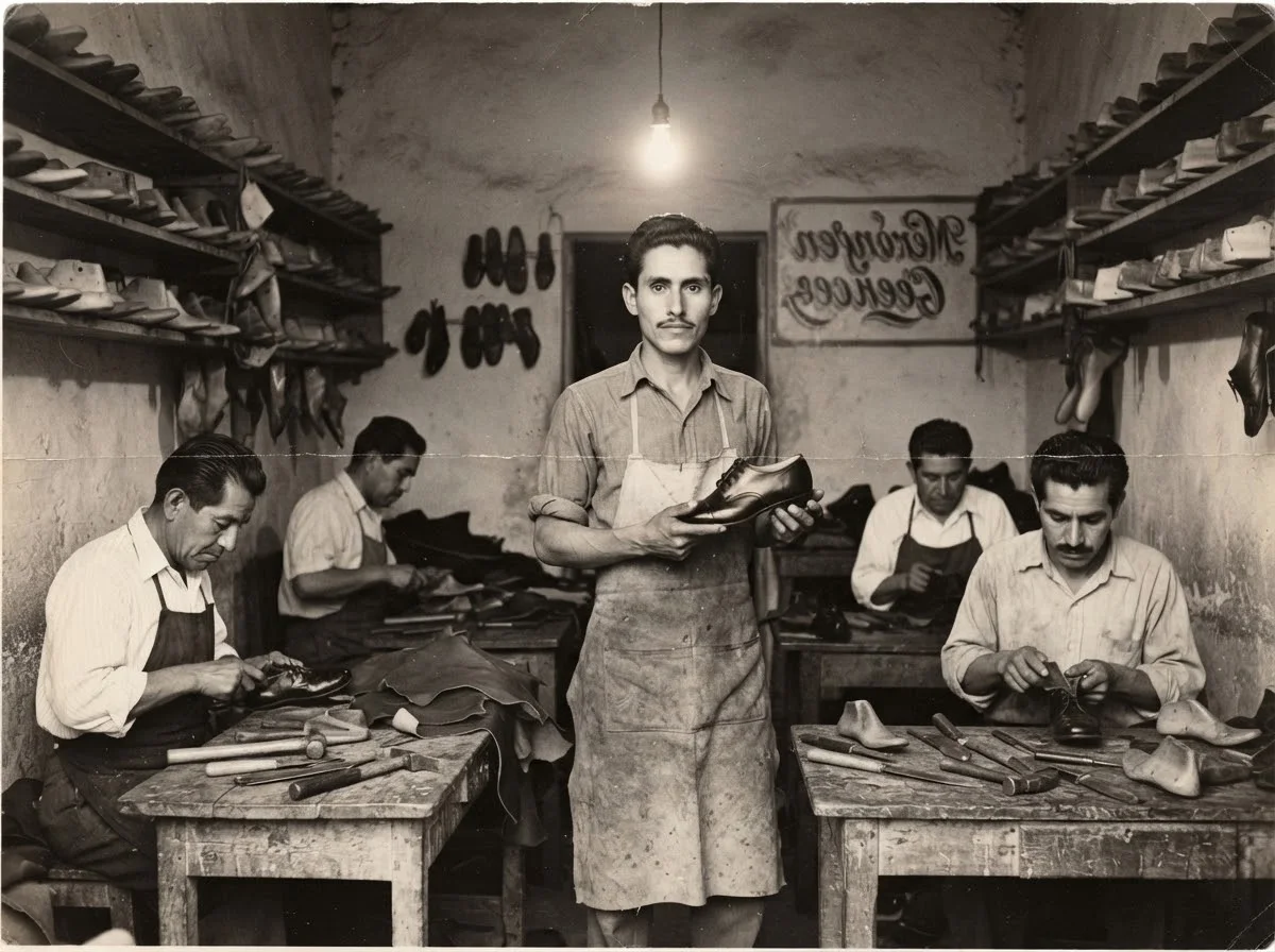 El primer taller de Calzado Ibarra, 1961